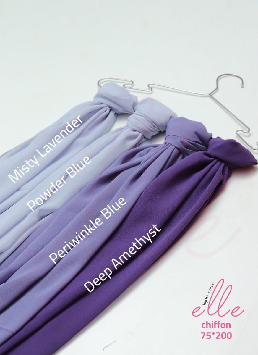 Pack 4 châles crêpes mauve